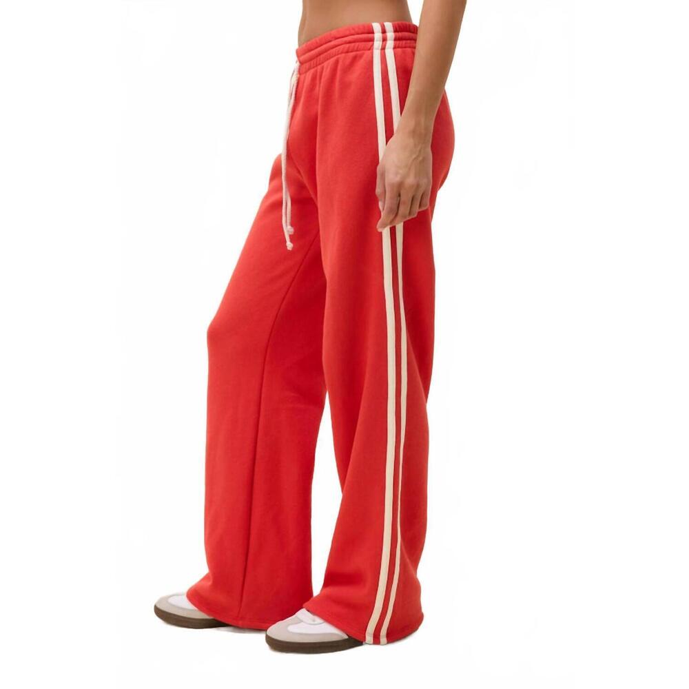 NEW DAYDREAMER women's solid track pant in vintage red - Picture 3 of 4